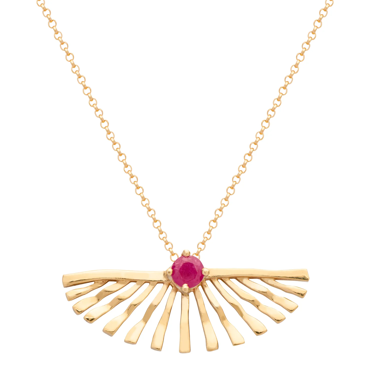 Colar de Ouro Amarelo 18k e Rubis